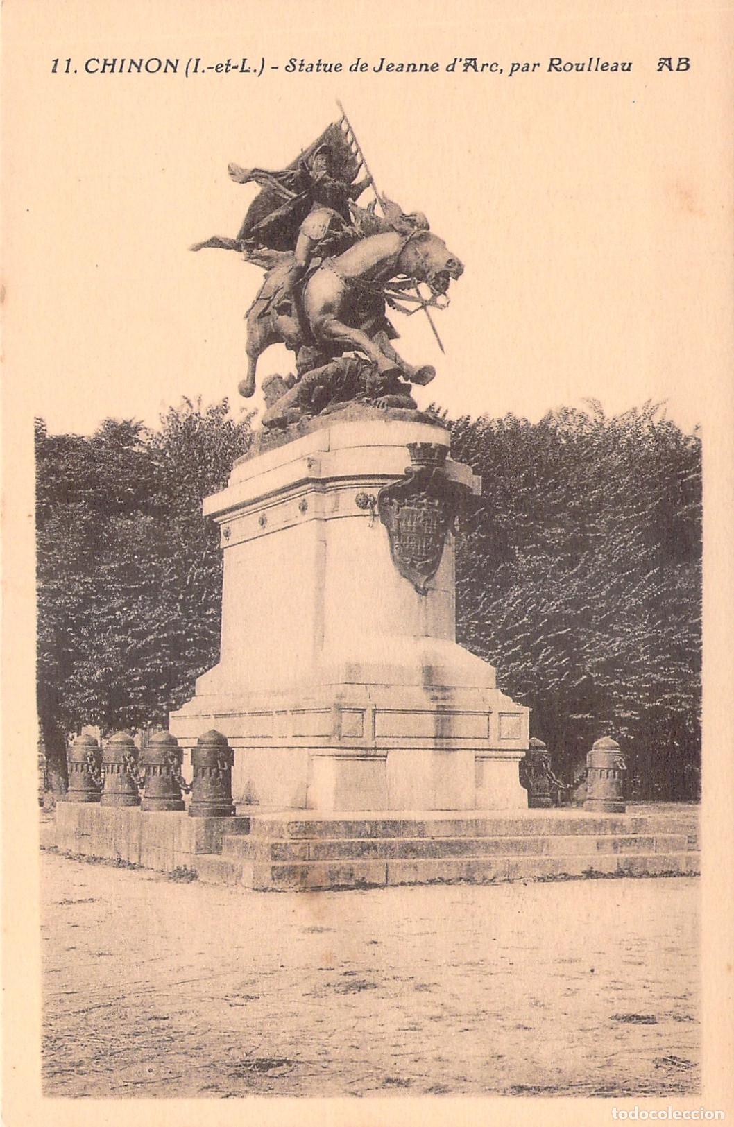Postales: Postal de la Estatua de Juana de Arco en Chinon