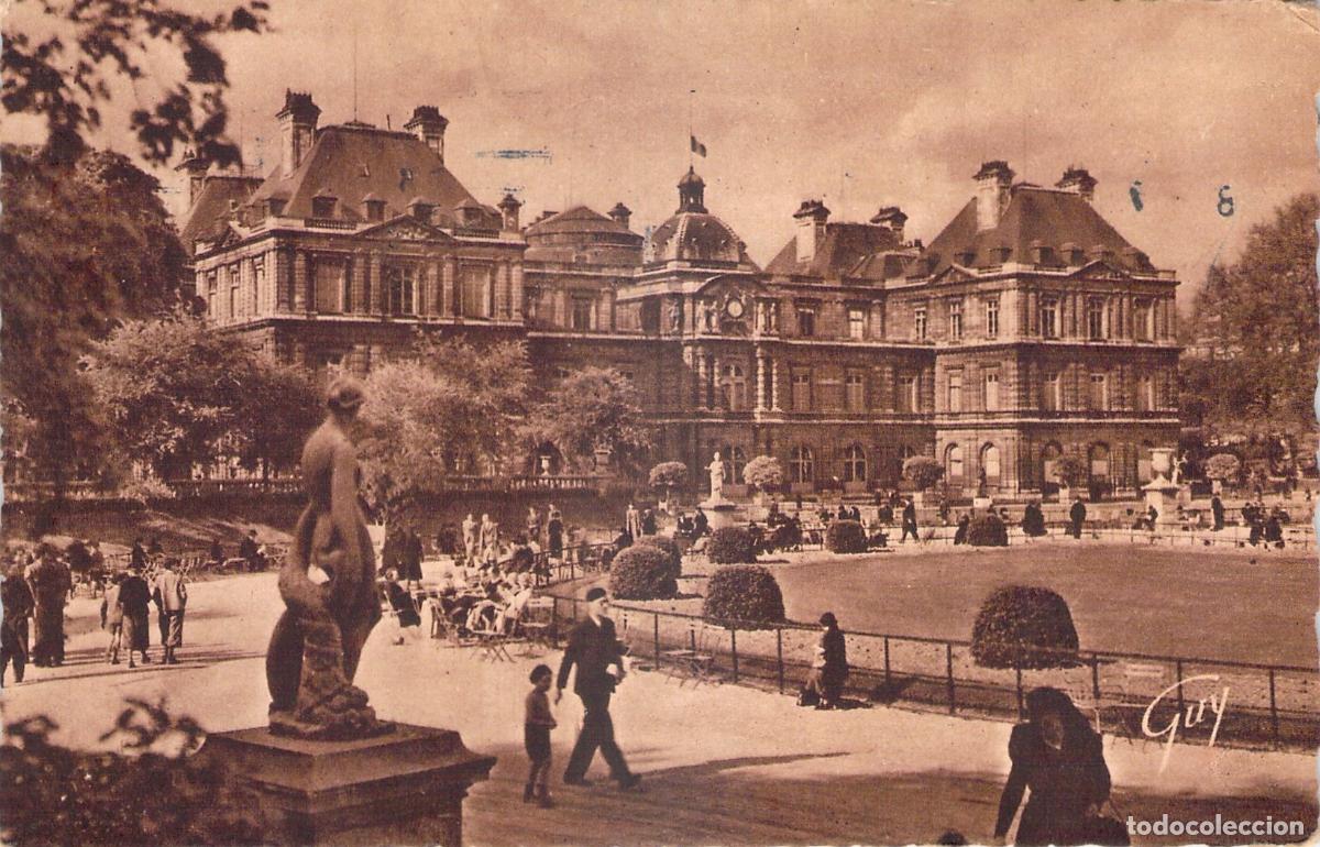 Postales: Postal del Palacio y Jardines de Luxemburgo en Par&iacute;s