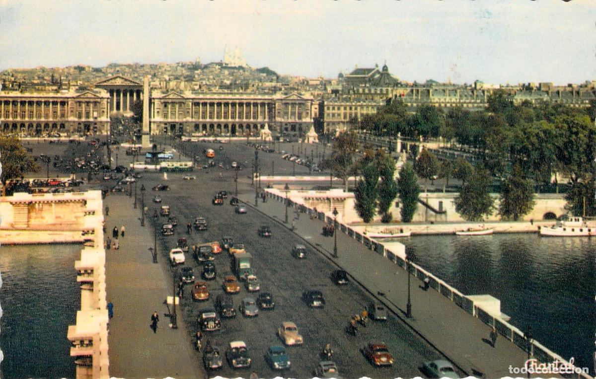 Postales: Postal de la Place de la Concorde en Par&iacute;s Francia