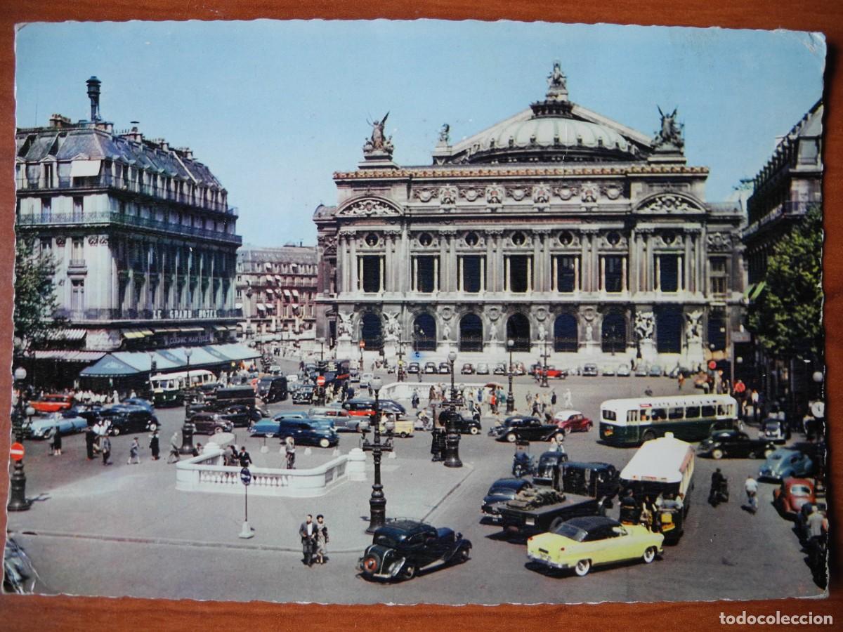 Postales: La &Oacute;pera. Par&iacute;s. Circulada 1969. Coches