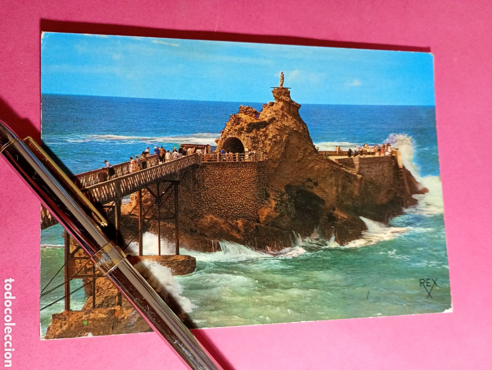 Postales: BIARRITZ FRANCIA FRANCE ''LA ROCA DE LA VIRGEN'' color circulada detalles en fotos