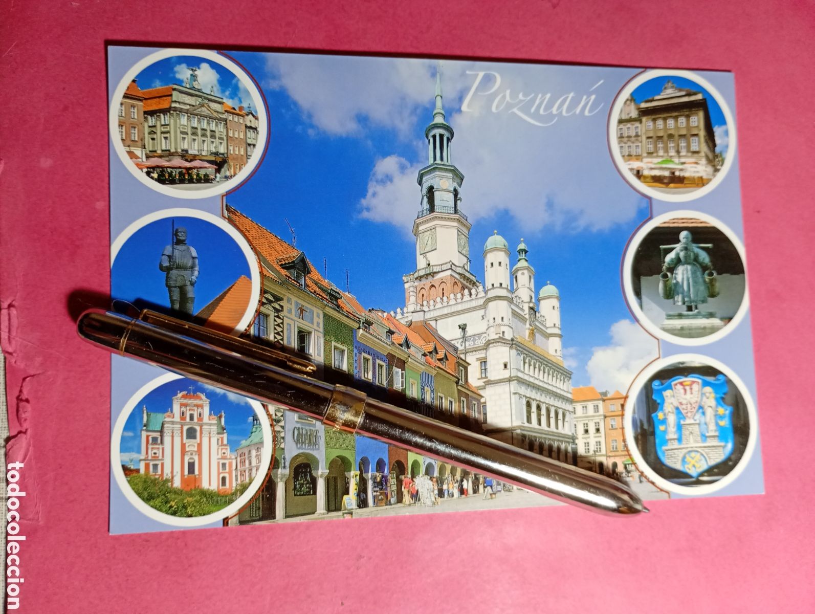 Postales: POLONIA ''POZNAN'' VISTA Y 6 VISTAS EN CIRCULOS color no circulada detalles en fotos