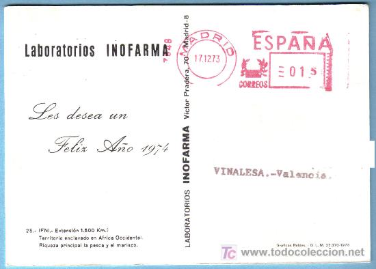 Postales: IFNI - TRAJE TIPICO- POSTAL CIRCULADA - Foto 2