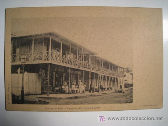 Postales: FERNANDO POO: FACTORIA DE GERONIMO LOPEZ - Foto 1