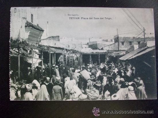 Postales: POSTAL DE TETUAN : PLAZA DEL ZOCO DEL TRIGO . ESCRITA EN 1922 ..