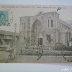 Postales: POSTAL DE SANTA ISABEL DE FERNANDO POO ( GUINEA ESPAÑOLA ) . CIRCULADA CON SELLO DE ALFONSO XIII. Lote 158916826