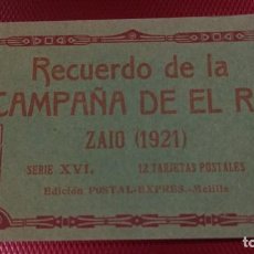 Postales: BLOCK RECUERDO DE LA CAMPAÑA DEL RIF ZAIO 1921 SERIE XVI 11 POSTALES EDICIÓN POSTAL EXPRESS MELILLA. Lote 166302266