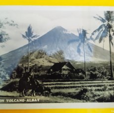 Postales: POSTAL FOTOGRÁFICA ANTIGUA. VOLCÁN MAYÓN, ALBAY. FILIPINAS, MANILA A BARCELONA 1950