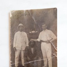 Postales: POSTAL FOTOGRAFICA GUINEA ESPAÑOLA / FERNANDO POO. COLONOS. FECHADA SANTA ISABEL 1914?