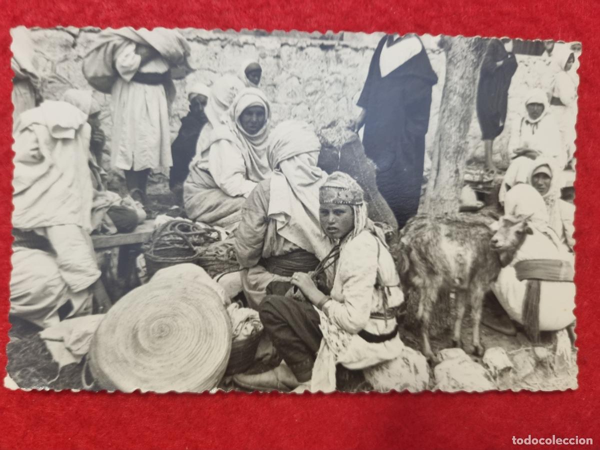 Postales: POSTAL SANJURJO MARRUECOS FOTOGRAFICA 1955 MERCADO O ZOCO ORIGINAL P2481