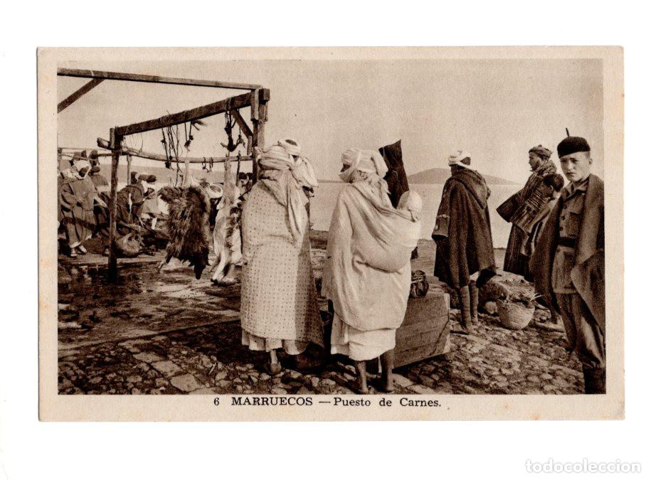 Postales: MARRUECOS - PUESTO DE CARNES.