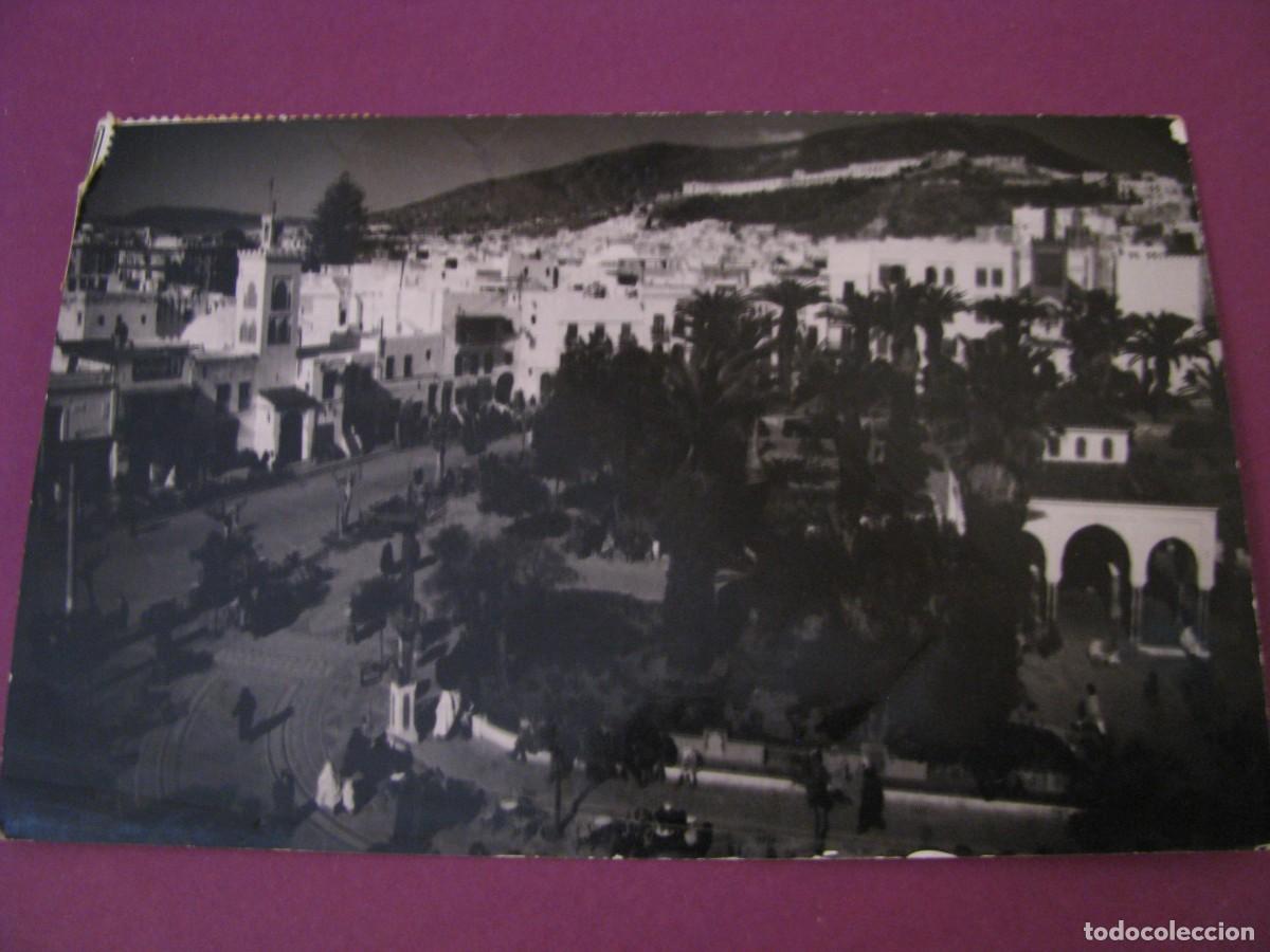 Postales: POSTAL FOTOGRAFICA DE TETUAN. PLAZA DE ESPA&Ntilde;A. FOTO GARCIA CORTES 289. CIRCULADA 1957