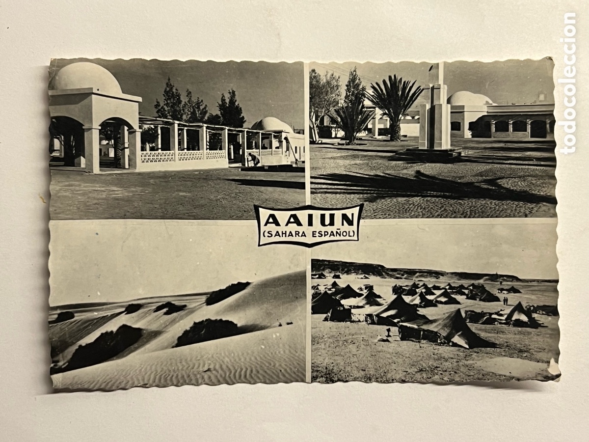 Postales: AAIUN (Sahara Espa&ntilde;ol) Postal 414,. Vistas Panor&aacute;micas. Ed. Guerrero (a.1961) circulada