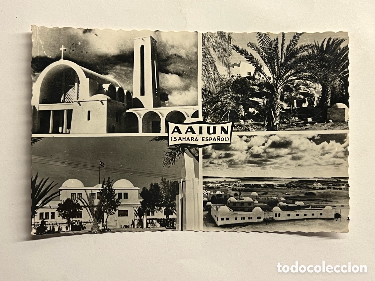 Postales: AAIUN (Sahara Espa&ntilde;ol) Postal 415, Vistas Panor&aacute;micas. Ed. Guerrero (a.1961) circulada
