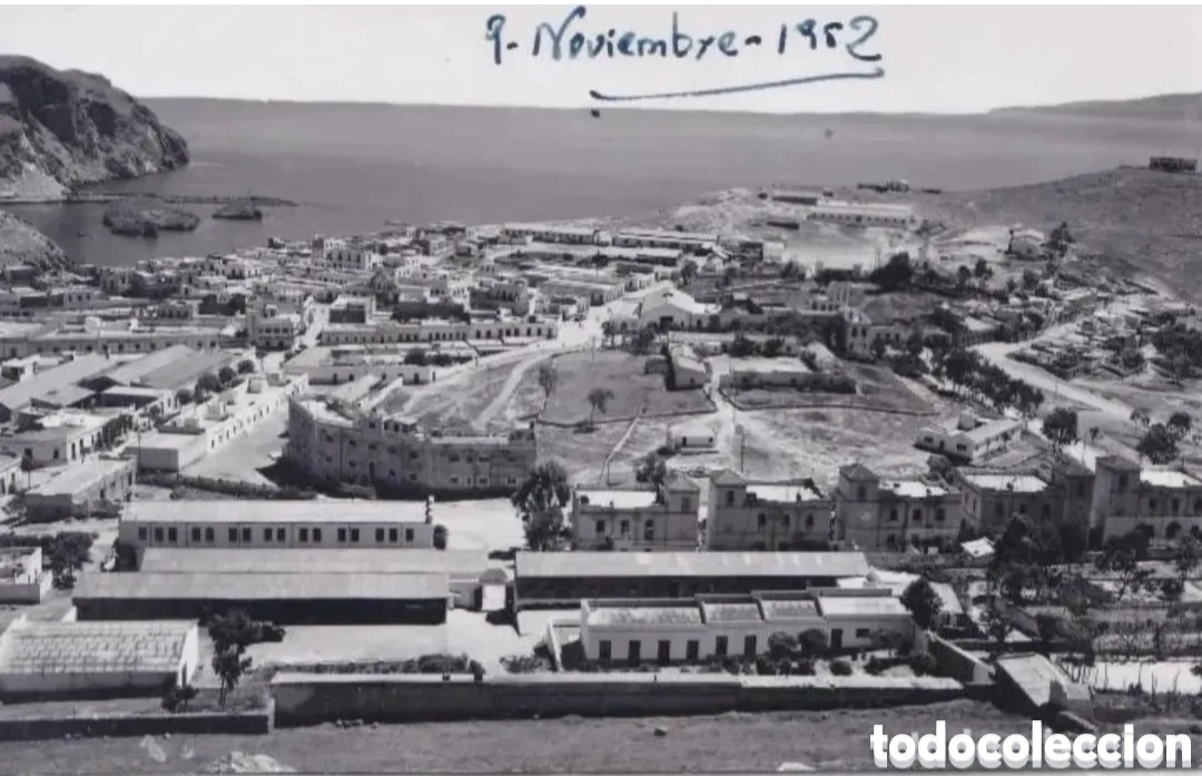 Postales: VILLA SANJURJO (ALHUCEMAS - MARRUECOS ESPA&Ntilde;OL) - VISTA PANOR&Aacute;MICA (9 NOVIEMBRE 1952) - GEVOERT