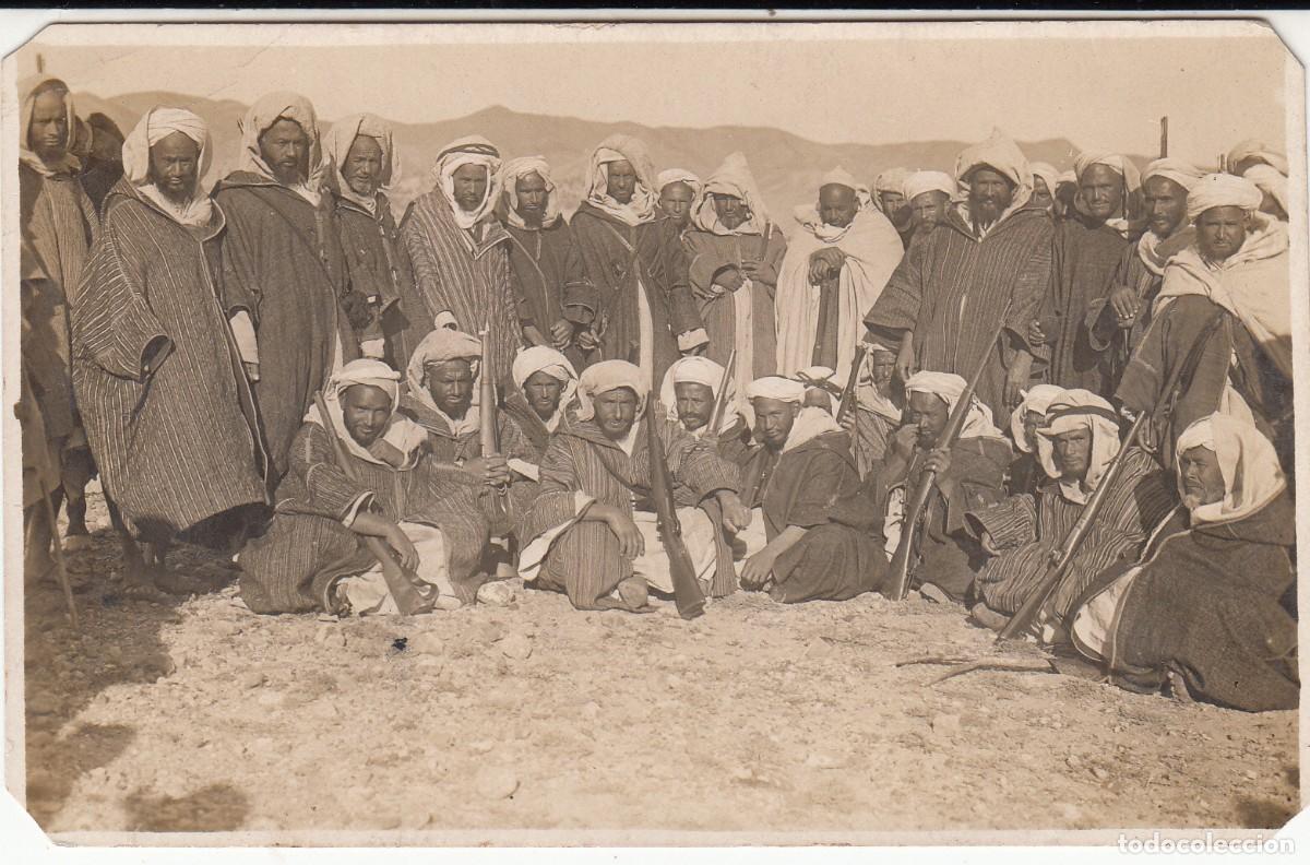 Postcards: POSTAL FOTOGR&Aacute;FICA CON TROPAS IND&Iacute;GENAS DEL NORTE DE AFRICA