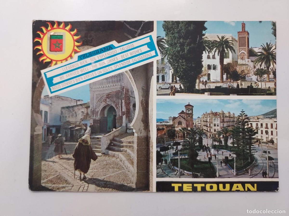 Postales: POSTAL TETOUAN VARIOS ASPECTOS TELEGRAMA. CIRCULADA 1965. TETUAN