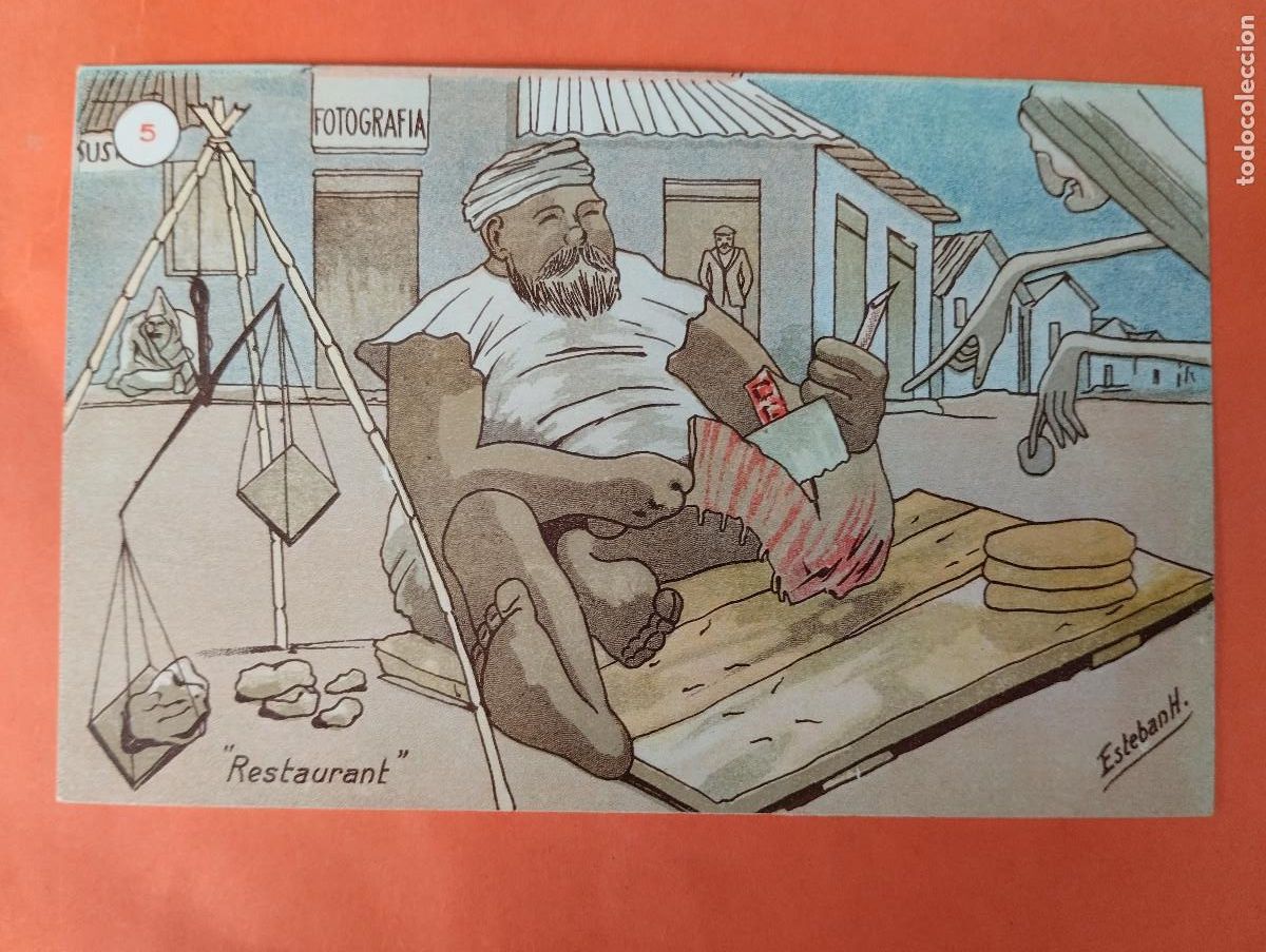 Postales: LARACHE POSTAL. RESTAURANT. ILUSTRADOR ESTEBAN H. N&ordm;5. CARICATURAS
