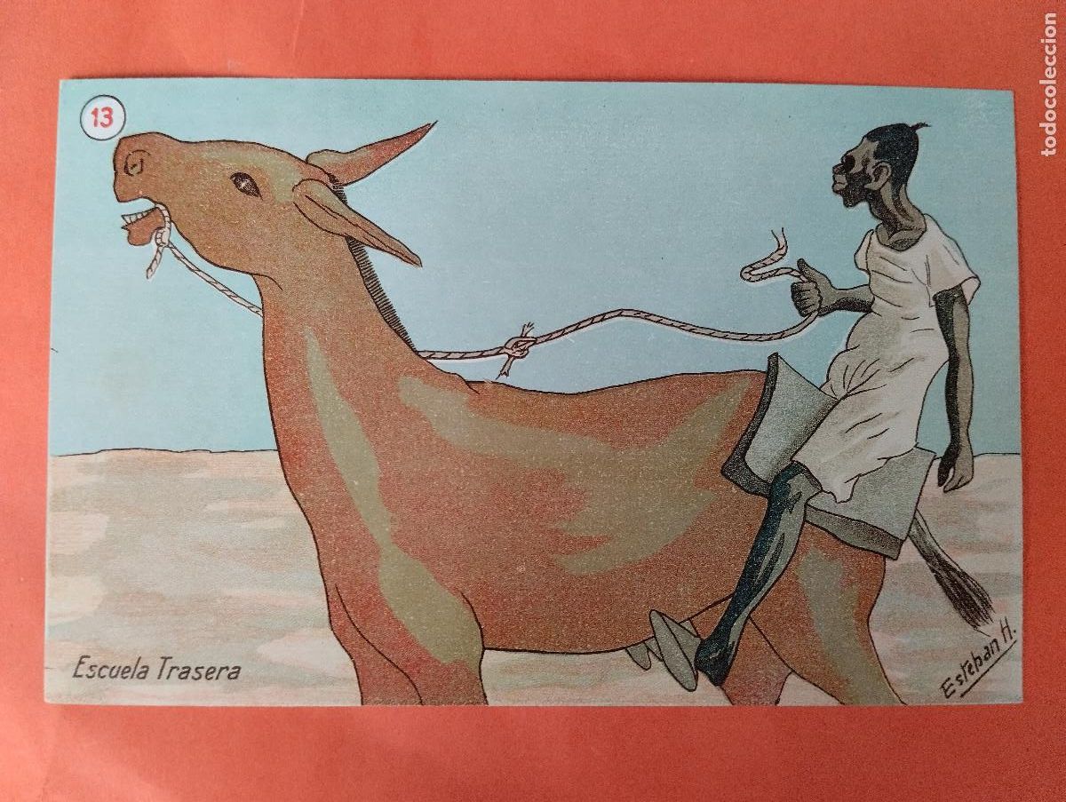 Postales: LARACHE POSTAL. ESCUELA TRASERA. ILUSTRADOR ESTEBAN H. N&ordm;13. CARICATURAS