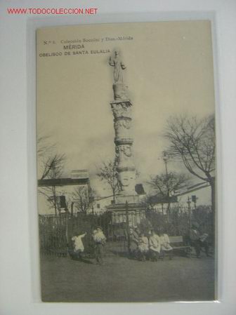 Postales: MERIDA OBELISCO DE SANTA EULALIA - Foto 1