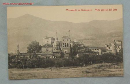 Postales: TARJETA POSTAL MONASTERIO DE GUADALUPE - Foto 1
