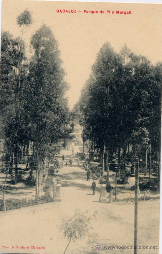 Postales: BADAJOZ.-PARQUE DE P&Iacute; Y MARGALL - Foto 1