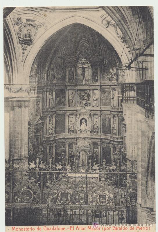 Postales: Monasterio de Guadalupe. El Altar Mayor. - Foto 1