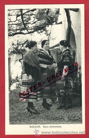 Postales: BADAJOZ, TIPOS EXTREME&Ntilde;OS,    P63731 - Foto 1