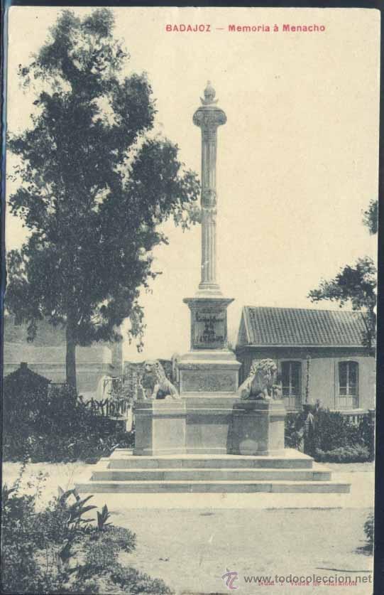 Postales: BADAJOZ.- MEMORIA A MENACHO - Foto 1