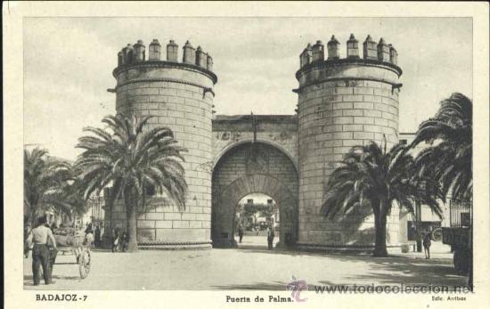 Postales: BADAJOZ.- PUERTA DE PALMA - Foto 1