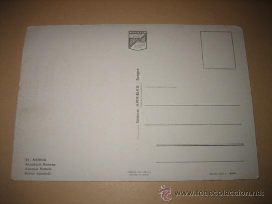 Postales: 91.-MERIDA  ACUEDUCTO ROMANO   EDICIONES ARRIBAS - Foto 2