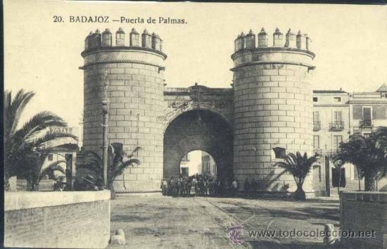 Postales: BADAJOZ.- PUERTA DE PALMAS - Foto 1