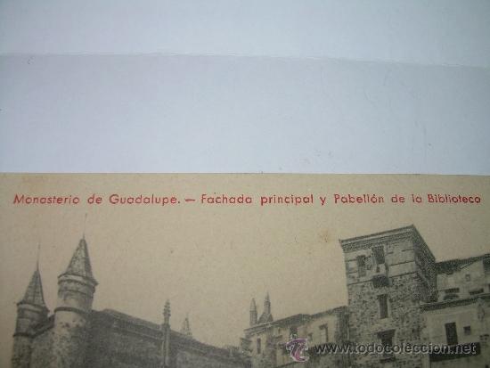 Postales: ANTIGUA POSTAL............MONASTERIO DE GUADALUPE. - Foto 3