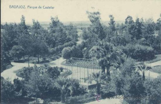 Postales: BADAJOZ.- PARQUE DE CASTELAR - Foto 1