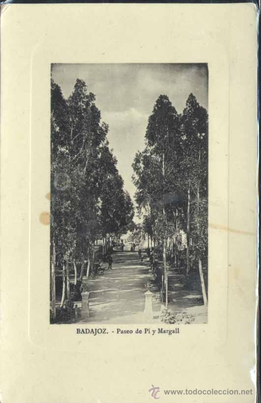 Postales: BADAJOZ.- PASEO DE PI Y MARGALL - Foto 1