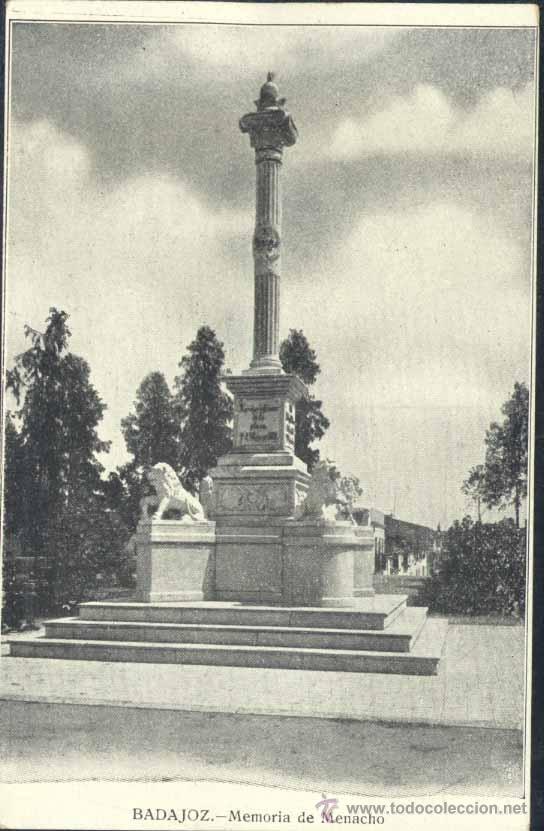 Postales: BADAJOZ.- MEMORIA A MENACHO - Foto 1