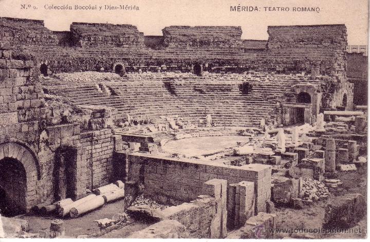 Postales: BADAJOZ -- MERIDA - TEATRO ROMANO - Foto 1