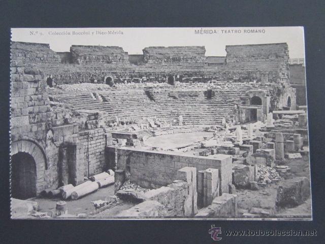Postales: Postal Badajoz. M&eacute;rida. Teatro romano. - Foto 1