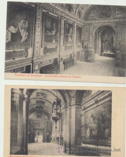 Postales: Monasterio de Guadalupe. Lote de 2 postales. - Foto 1
