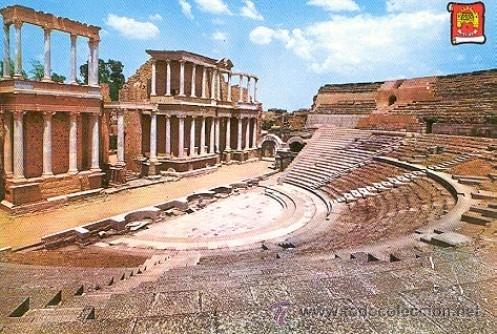 Postales: MERIDA (BADAJOZ) -- TEATRO ROMANO - Foto 1