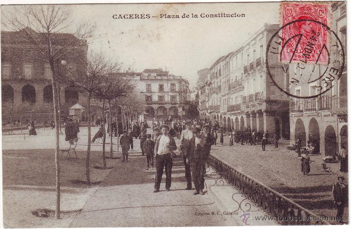 Postales: PC-60 C&Aacute;CERES PLAZA DE LA CONSTITUCI&Oacute;N - Foto 1