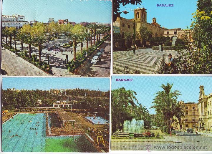 Postales: BADAJOZ. CUATRO POSTALES DISTINTAS - Foto 1
