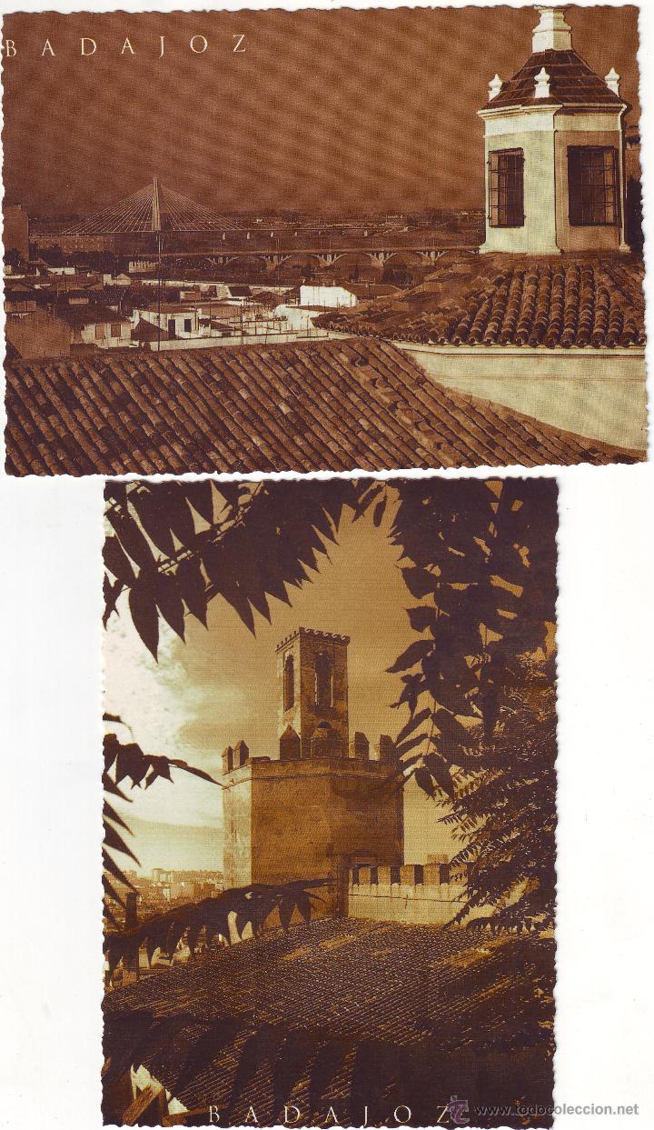 Postales: BADAJOZ. DOS POSTALES DISTINTAS - Foto 1