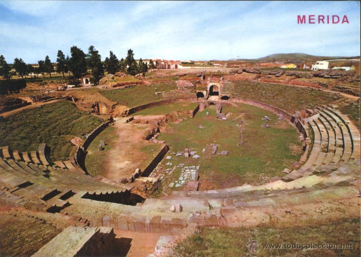 Postales: MERIDA - ANFITEATRO ROMANO - Foto 1