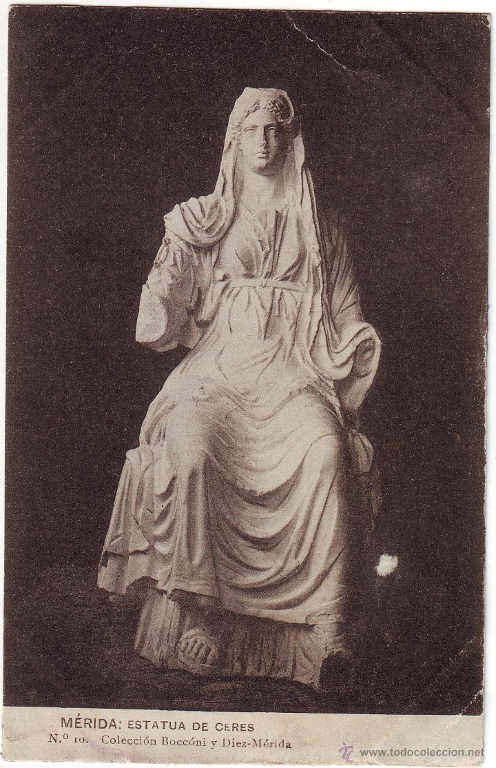 Postales: PB-209  MERIDA ESTATUA DE CERES - Foto 1