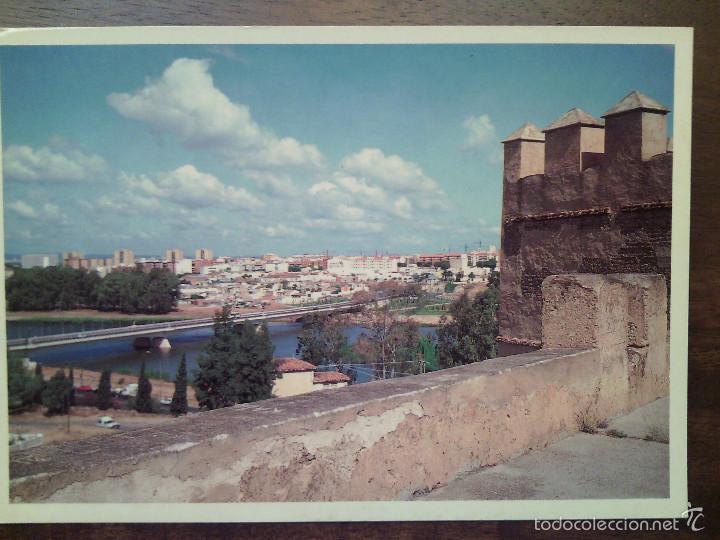 Postales: Badajoz, Murallas del Castillo. Ediciones Paris. - Foto 1