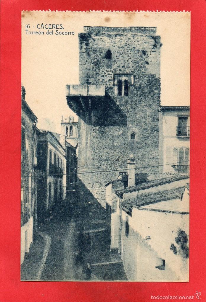 Postales: c&aacute;ceres. 16 torre&oacute;n del socorro. thomas - Foto 1