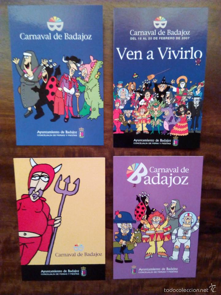 Postales: Lote de 4 Postales Carnaval de Badajoz. - Foto 1