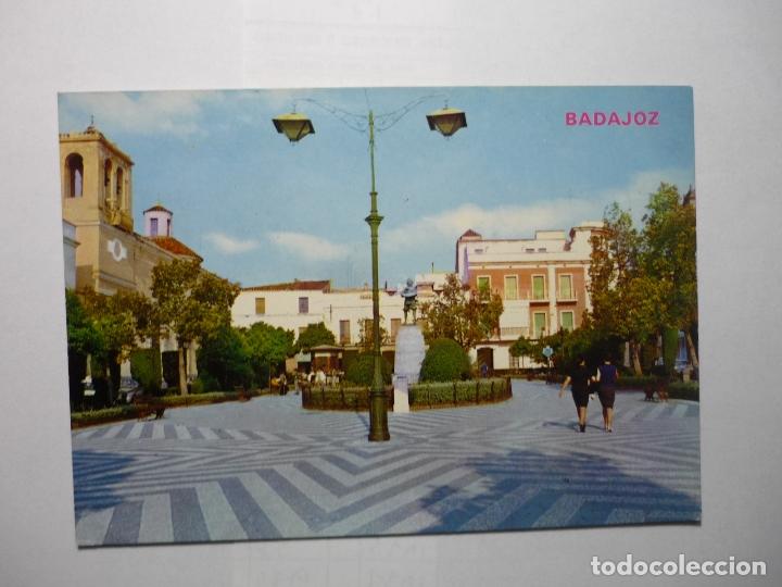 Postales: POSTAL BADAJOZ PL.CERVANTES -ESCRITA - Foto 1