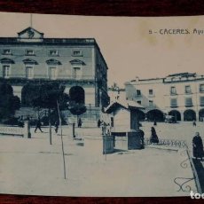 Postales: POSTAL DE CACERES, N. 5, AYUNTAMIENTO, FOTOTIPIA THOMAS, NO CIRCULADA.